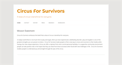 Desktop Screenshot of circusforsurvivors.com