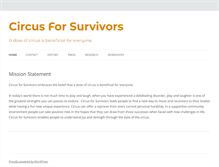 Tablet Screenshot of circusforsurvivors.com